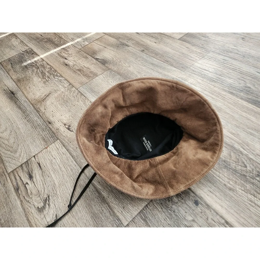 Vintage Eric Javits Packable Bucket Hat Suede Brown One Size Water Repellent - Picture 11 of 11